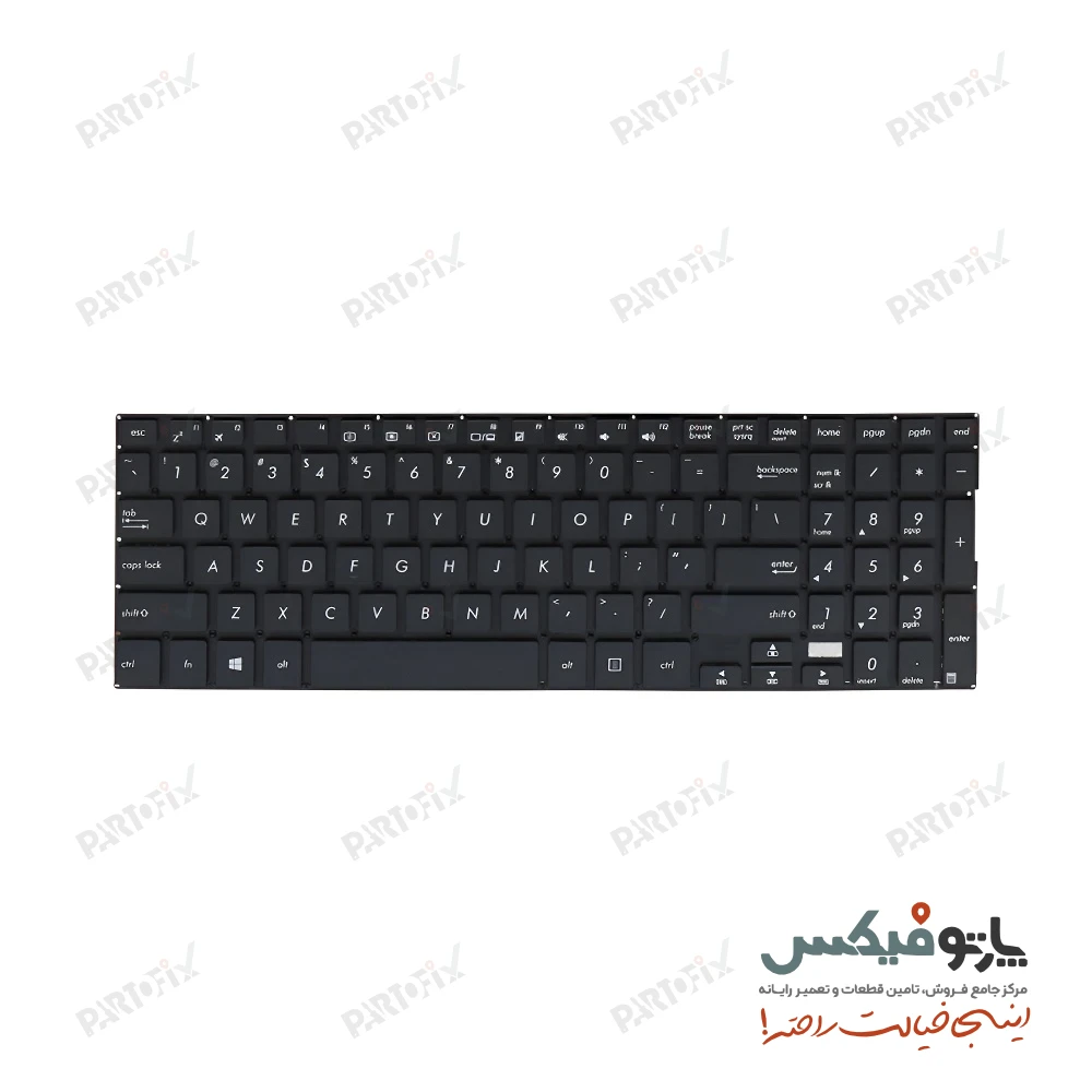 کیبورد لپ تاپ ایسوس Asus TP500 اینتر کوچک با بکلایت- بدون فریم