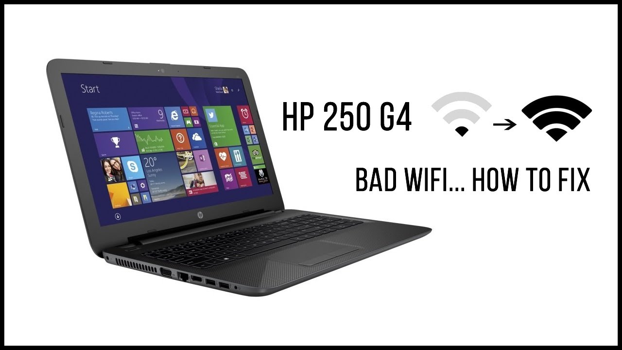 رفع مشکل وایرلس لپ تاپ HP 250G4